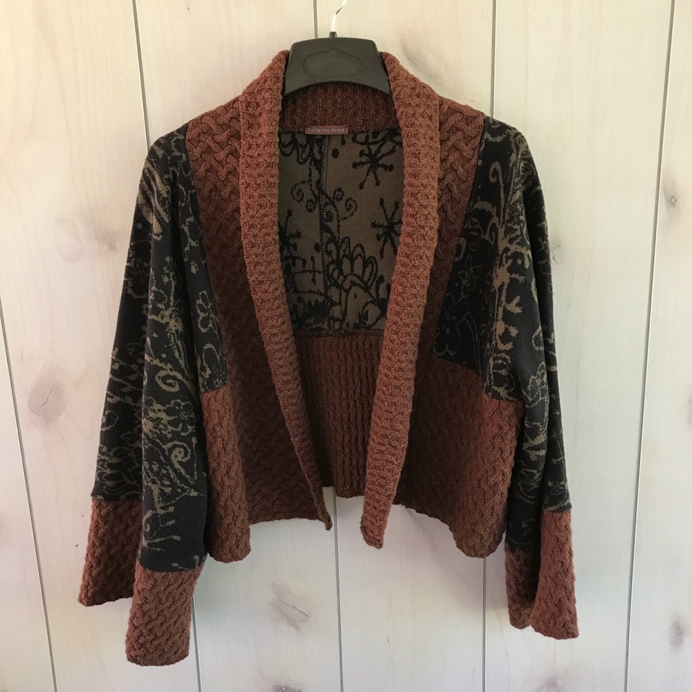 Catherine Andre cropped Sweater L/XL Loose Fitting